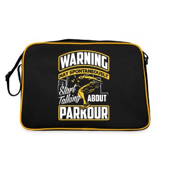 Drôle de Parkour Runner Freerunner Cadeau - Sac Retro - noir/or - Dos