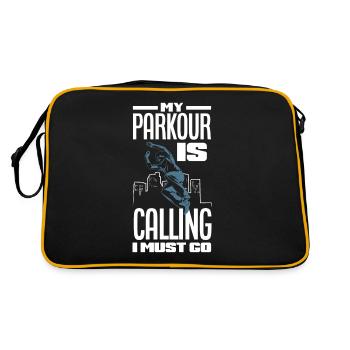 Drôle de Parkour Runner Freerunner Cadeau - Sac Retro - noir/or - Dos