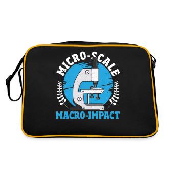 Micro-Scale, Macro-Impact Microbiology - Retro Bag - black/gold - Back