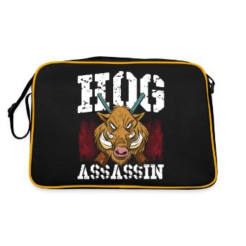 Hog Assassin Hog Hunting Wild Boar Hunter - Sac Retro - noir/or - Dos
