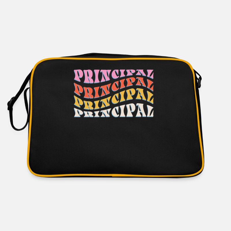Principal Retro Groovy Wave School Director Retro Tasche