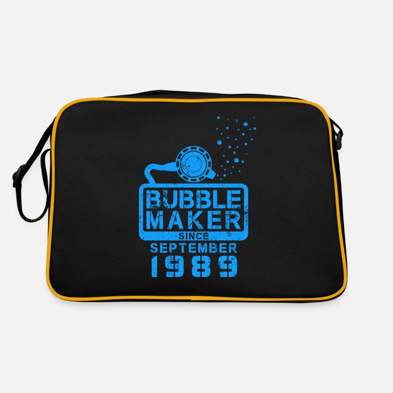 Taucher Geburtstag Bubblemaker seit September 1989 Retro Tasche
