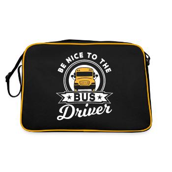 Soyez gentil avec le chauffeur de bus Autocar de bus - Sac Retro - noir/or - Dos