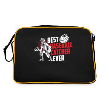 Best Baseball Catcher Ever Catcher Hobby - Retro Bag - black/gold - Back