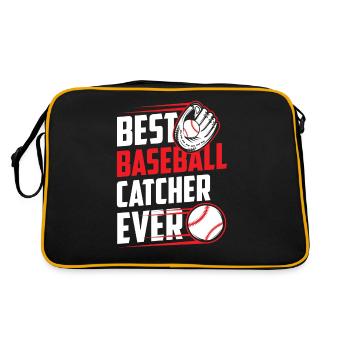 Best Baseball Catcher Ever Hobby Catcher - Retro Bag - black/gold - Back