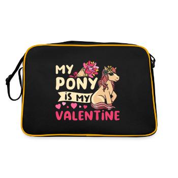 Mon cheval Island Pony est mon Valentin - Sac Retro - noir/or - Dos