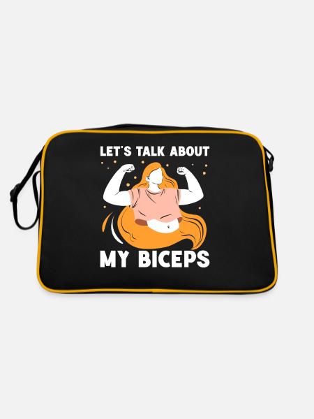 Parlons de ma maman biceps girl - Sac Retro - noir/or - Dos
