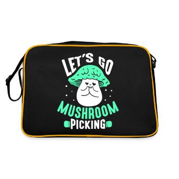 En route pour la cueillette de champignons Cueilleurs de champignons - Sac Retro - noir/or - Dos