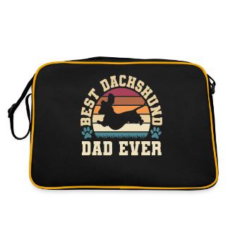 Best Dachshund Dad - Retro Bag - black/gold - Back