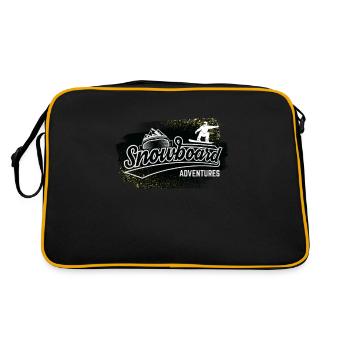 Snowboard Adventures Winter Sports Snow - Retro Bag - black/gold - Back