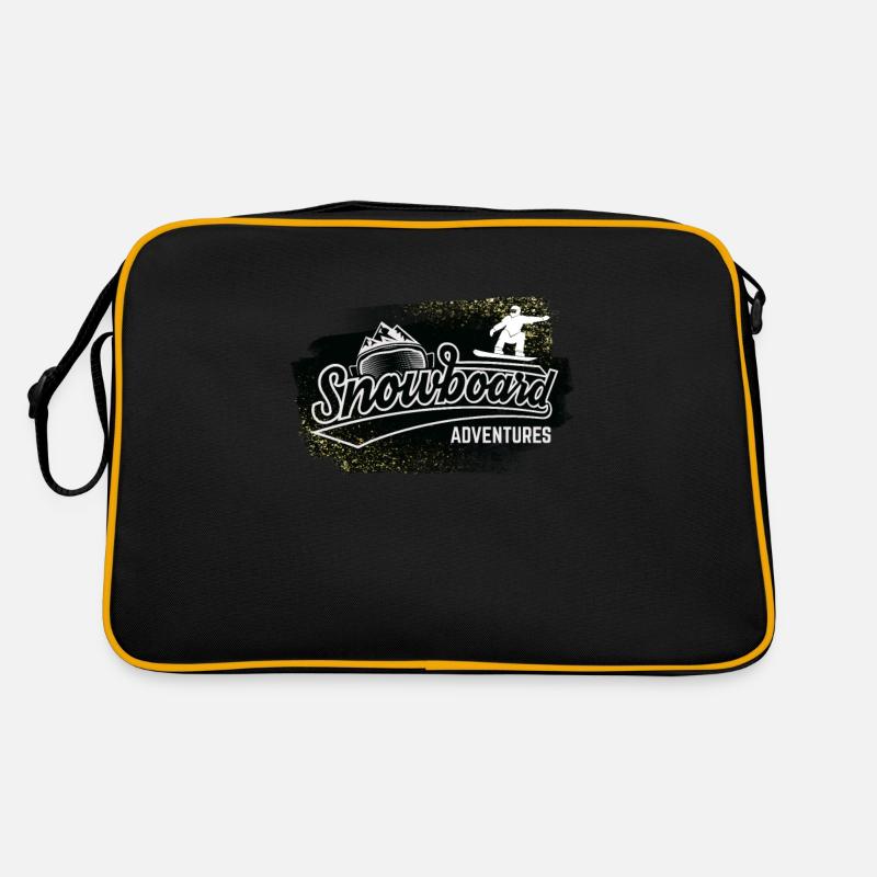 Snowboard Adventures Wintersport Schnee Retro Tasche