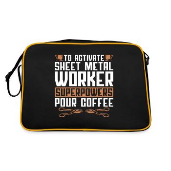 Sheet Metal Worker To Activate Sheet Metalworking - Retro Bag - black/gold - Back