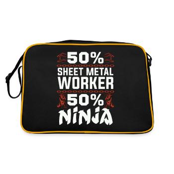 Tôlier 50% Mécanicien de tôlerie - Sac Retro - noir/or - Dos