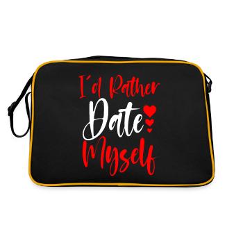 I'd Rather Date Myself 2 - Retro Tasche - Schwarz/Gold - Hinten