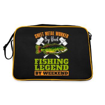 Travailleur de la tôlerie par semaine Mécanicien soudeur de pêche - Sac Retro - noir/or - Dos