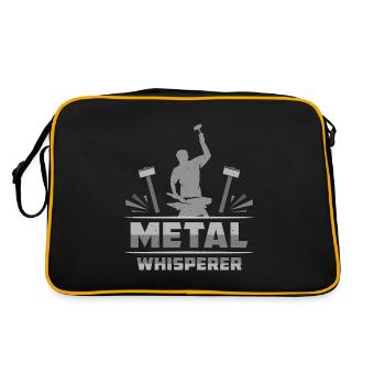 Forging Metal Whisperer Anvils Forger Blacksmiths - Retro Bag - black/gold - Back