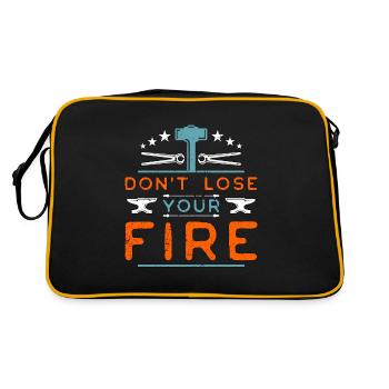 Forging Don't Lose Your Fire Goldsmith Blacksmiths - Retro Bag - black/gold - Back