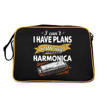 Drôle d’instrument d’harmonica vintage - Sac Retro - noir/or - Dos