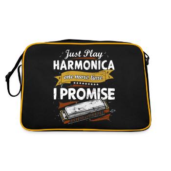 Drôle d’instrument d’harmonica vintage - Sac Retro - noir/or - Dos