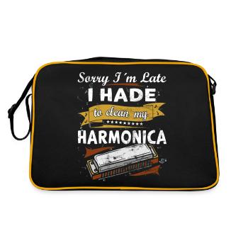 Drôle d’instrument d’harmonica vintage - Sac Retro - noir/or - Dos