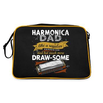 Drôle d’instrument d’harmonica vintage - Sac Retro - noir/or - Dos