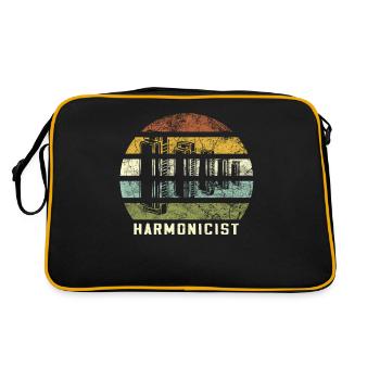 Drôle d’instrument d’harmonica vintage - Sac Retro - noir/or - Dos