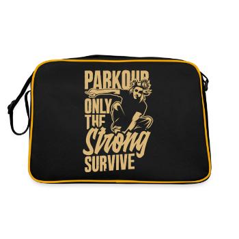 Drôle de Parkour Runner Freerunner Cadeau - Sac Retro - noir/or - Dos