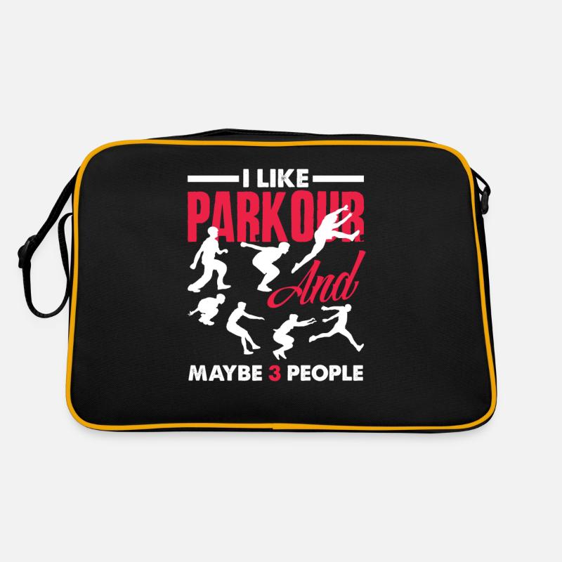 Lustiges Parkourläufer Freerunner Geschenk Retro Tasche