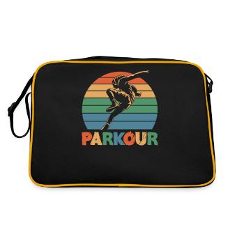 Drôle de Parkour Runner Freerunner Cadeau - Sac Retro - noir/or - Dos