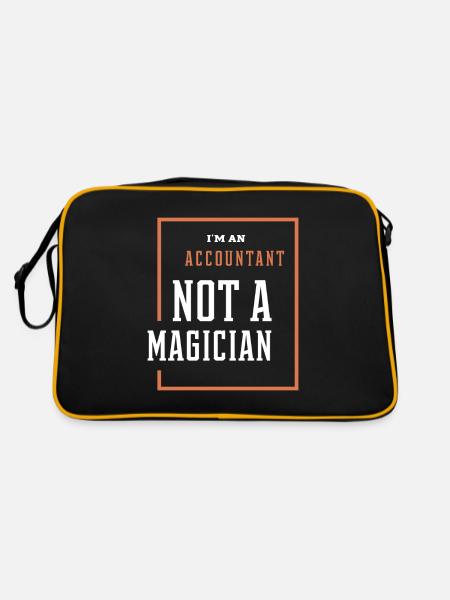 I'm An Accountant Not A Magician - Accountant Funn - Retro Bag - black/gold - Back