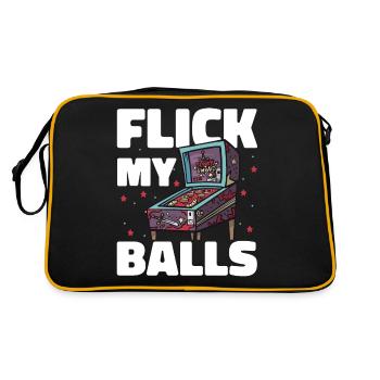 Drôle de flipper rétro dessin animé - Sac Retro - noir/or - Dos