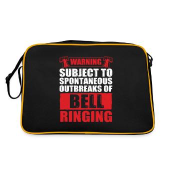 Funny Spontaneous Outbreaks Of Bell Ringing For - Retro Bag - black/gold - Back
