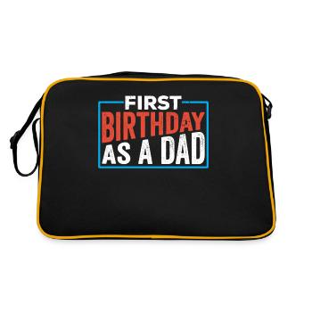 Premier anniversaire en tant que papa papa papa fête - Sac Retro - noir/or - Dos