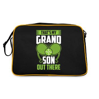 C’est mon petit-fils là-bas athlète de sports de tennis - Sac Retro - noir/or - Dos