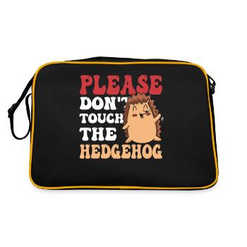 S’il vous plaît ne touchez pas le hérisson mignon animal de compagnie - Sac Retro - noir/or - Dos