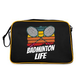 Vie de badminton Joueur de badminton Joueur de badminton Badminton - Sac Retro - noir/or - Dos