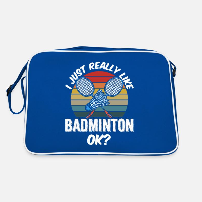 Ich Mag Badminton Einfach Sehr Badmintonspieler Retro Tasche