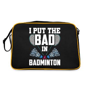 Le mauvais dans le badminton joueur de badminton joueur de badminton badminton - Sac Retro - noir/or - Dos