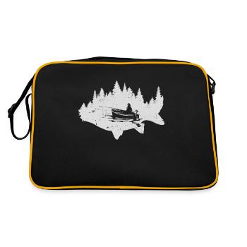 Forest Trees Carp Fishing - Retro Bag - black/gold - Back