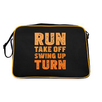 Run Take Off Swing Up Turn Funny Pole Jumping - Retro Bag - black/gold - Back