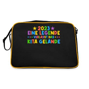 2023 Eine Legende Kita Absolvent - Retro Tasche - Schwarz/Gold - Hinten