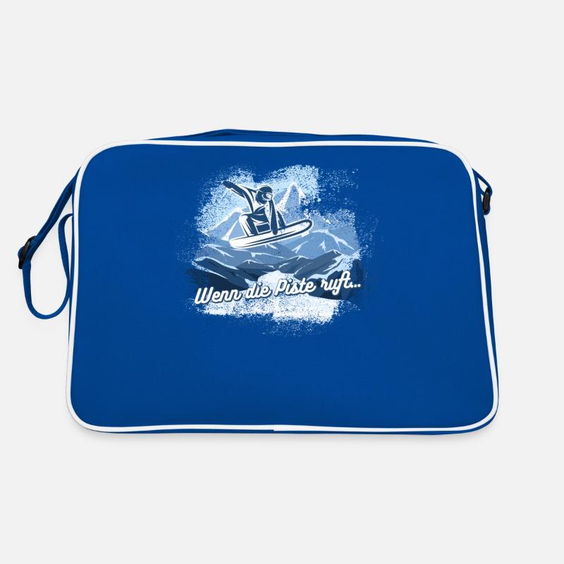 Wintersport, Snowboard Geschenkidee Retro Tasche
