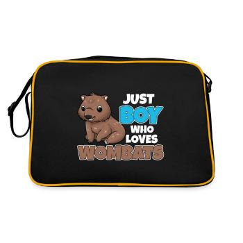 Wombat Wombats Plumbeutler Cadeau - Sac Retro - noir/or - Dos