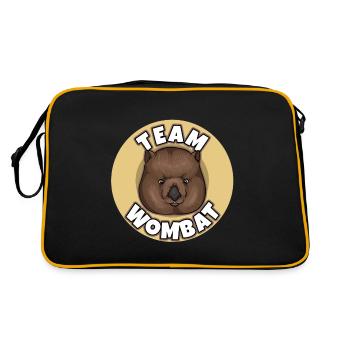 Wombat Wombats Plumbeutler Cadeau - Sac Retro - noir/or - Dos