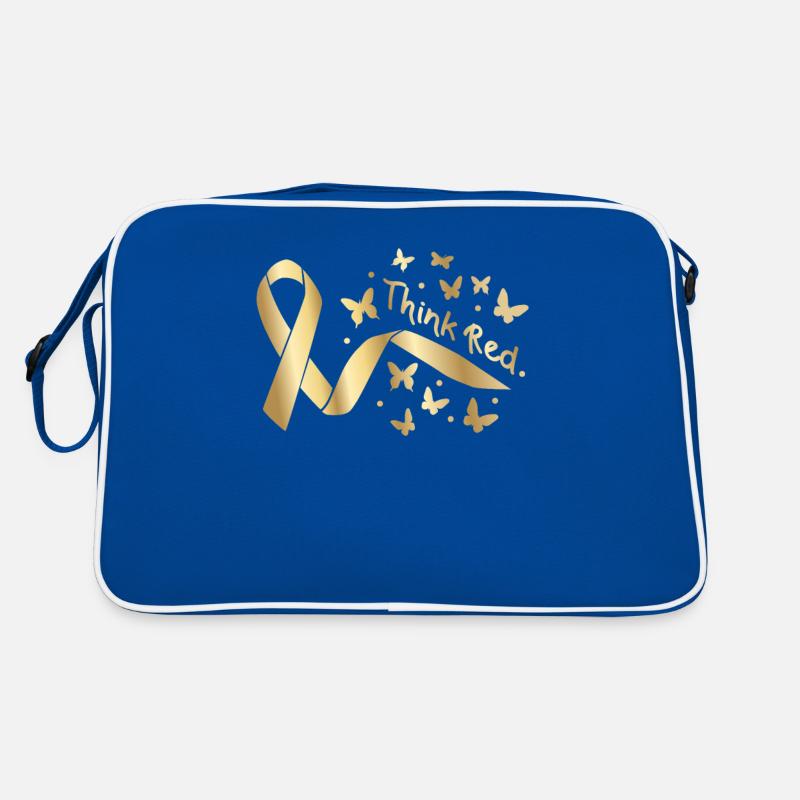 Gehen Sie Red Ribbon Herzkrankheitsbewusstsein Retro Tasche