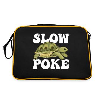 Slow Poke pour tous les fans de tortues - Sac Retro - noir/or - Dos