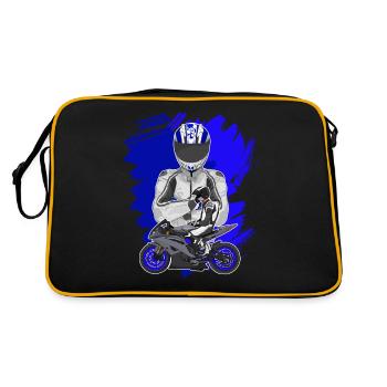 Motorcycle Lifestyle / Motorcycle / Motorcycle biker - Retro Bag - black/gold - Back