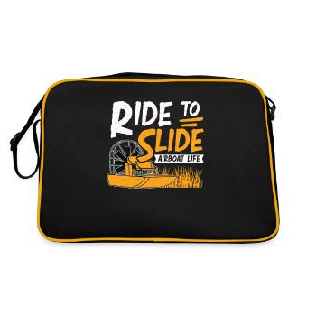 Cool Ride To Slide Aiboat Life For Swamp Boater - Retro Bag - black/gold - Back