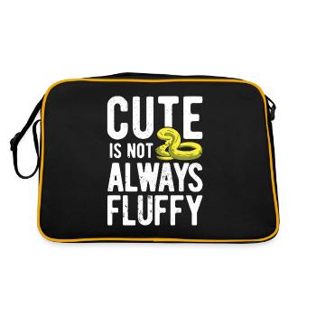 Reptilien Für Fans Von Schlangen - Retro Tasche - Schwarz/Gold - Hinten