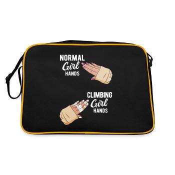 Klettern Bouldern - Retro Tasche - Schwarz/Gold - Hinten